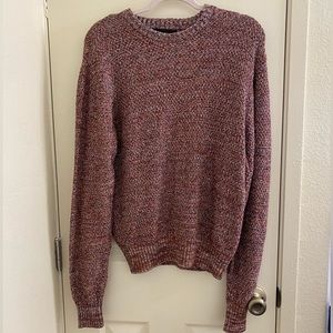 Maroon purple cotton on knitted sweater